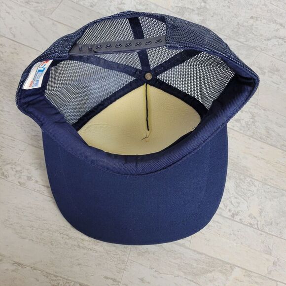 Vintage NASA Kennedy Space Center Hat Blue Foam Snapback Trucker Cap Taiwan 80s - Picture 8 of 10